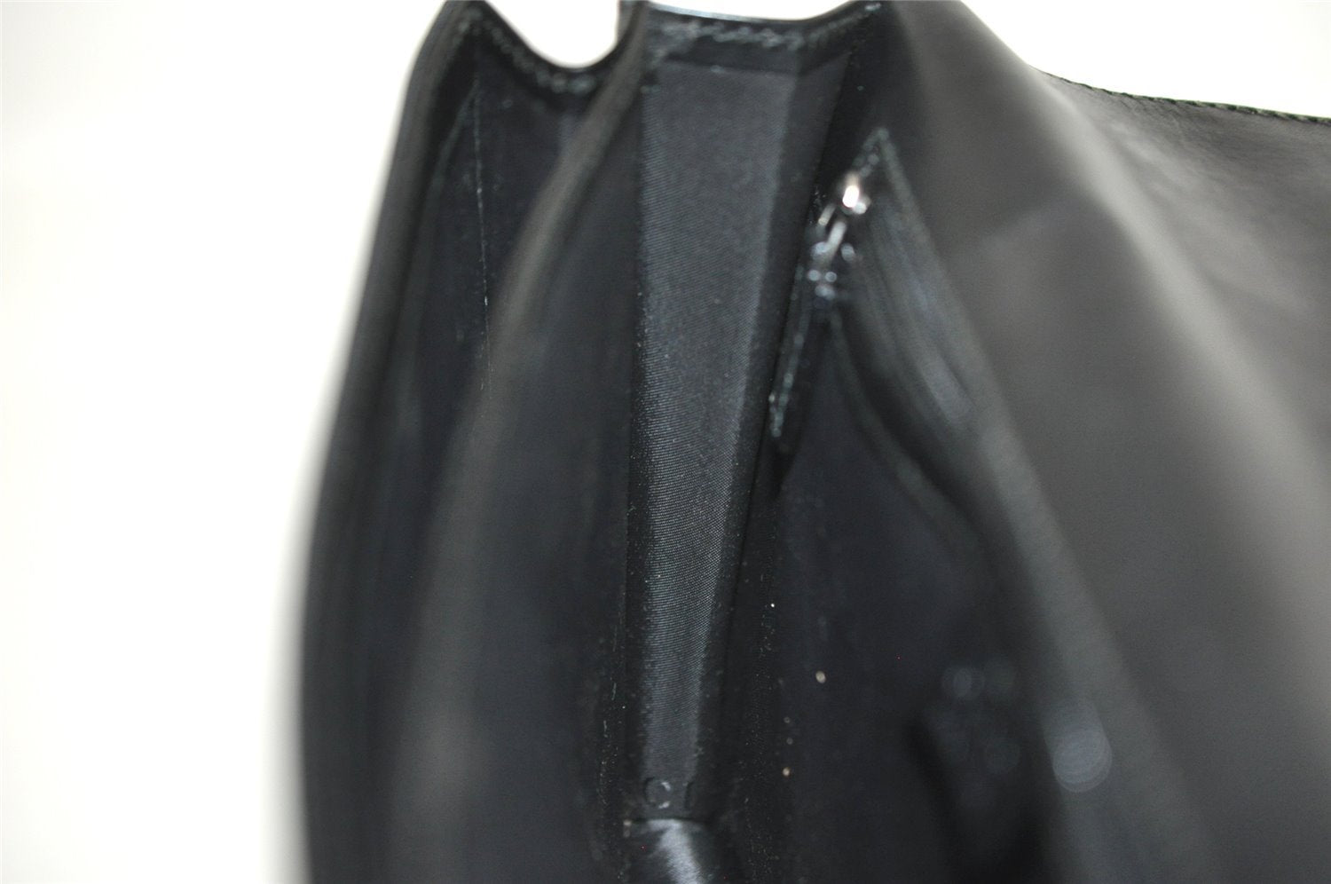 Authentic GUCCI Vintage Clutch Hand Bag Purse Nylon Leather 0181600 Black 8982I