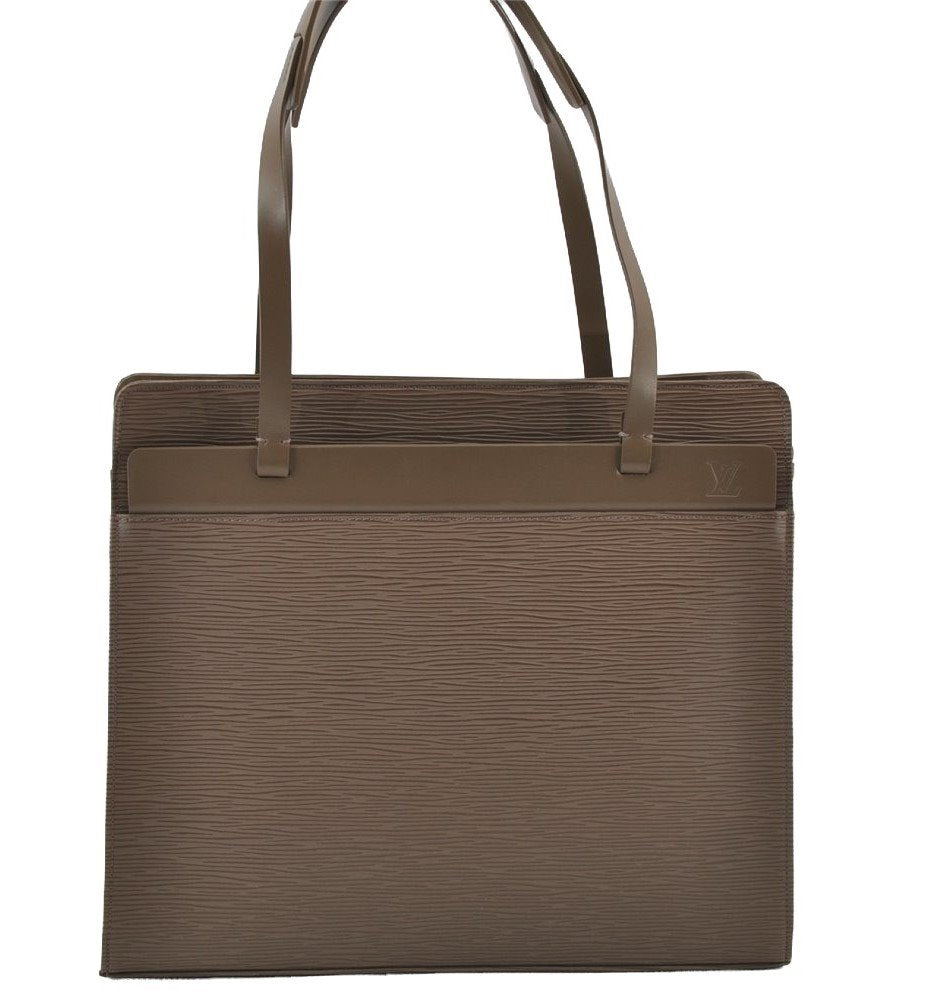 Authentic Louis Vuitton Epi Croisette PM Shoulder Tote Bag Gray M5249C LV 8983I
