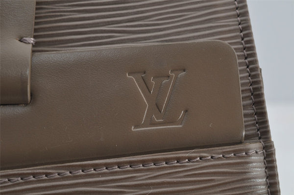 Authentic Louis Vuitton Epi Croisette PM Shoulder Tote Bag Gray M5249C LV 8983I