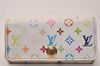 Auth Louis Vuitton Monogram Multicolor Multicles 4 Key Case M60043 White 8983J
