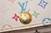 Auth Louis Vuitton Monogram Multicolor Multicles 4 Key Case M60043 White 8983J