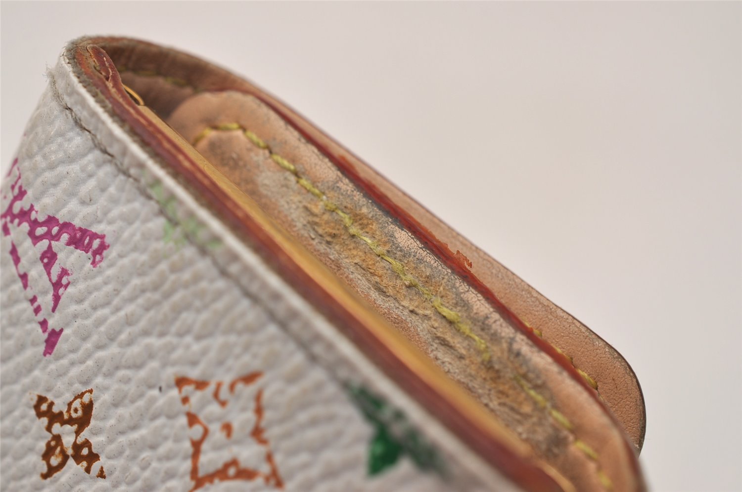 Auth Louis Vuitton Monogram Multicolor Multicles 4 Key Case M60043 White 8983J