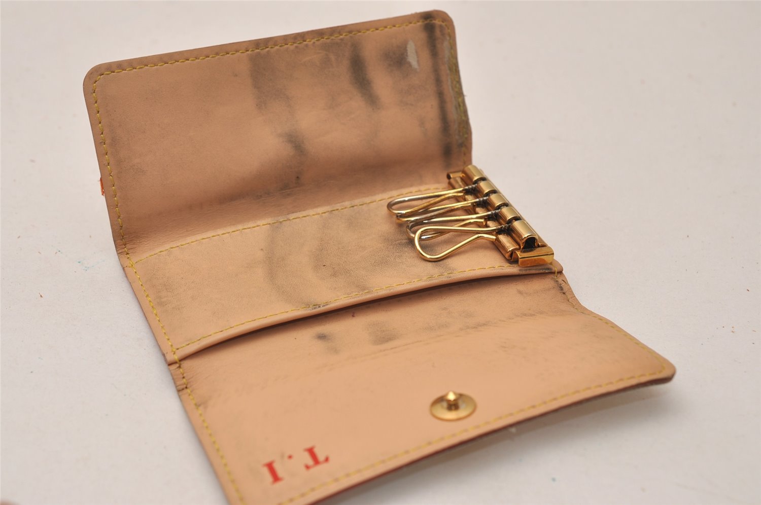 Auth Louis Vuitton Monogram Multicolor Multicles 4 Key Case M60043 White 8983J