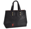 Authentic Louis Vuitton Vernis Reade PM Hand Bag Black M91088 LV 8984I