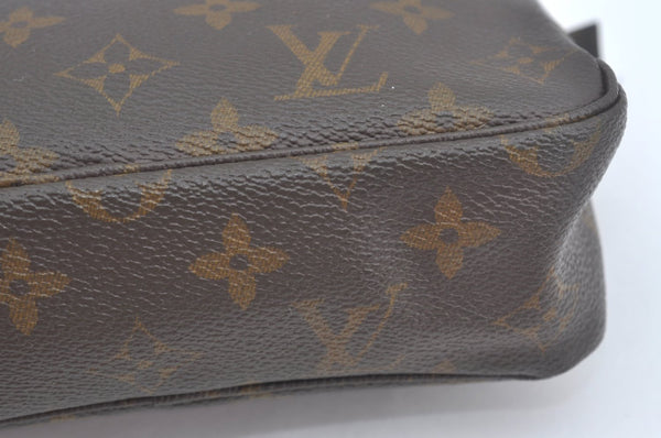 Auth Louis Vuitton Monogram Trousse Toilette 18 Clutch Hand Bag Old Model 8986I