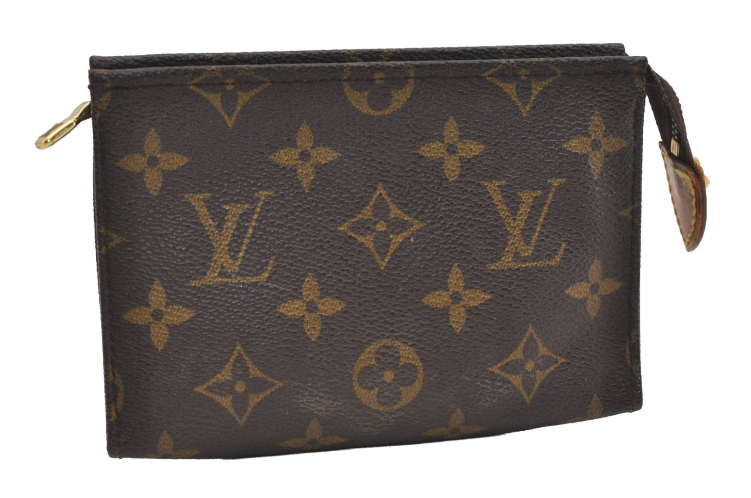 Authentic Louis Vuitton Monogram Poche Toilette 15 M47546 Cosmetics Pouch 8988I