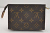 Authentic Louis Vuitton Monogram Poche Toilette 15 M47546 Cosmetics Pouch 8988I