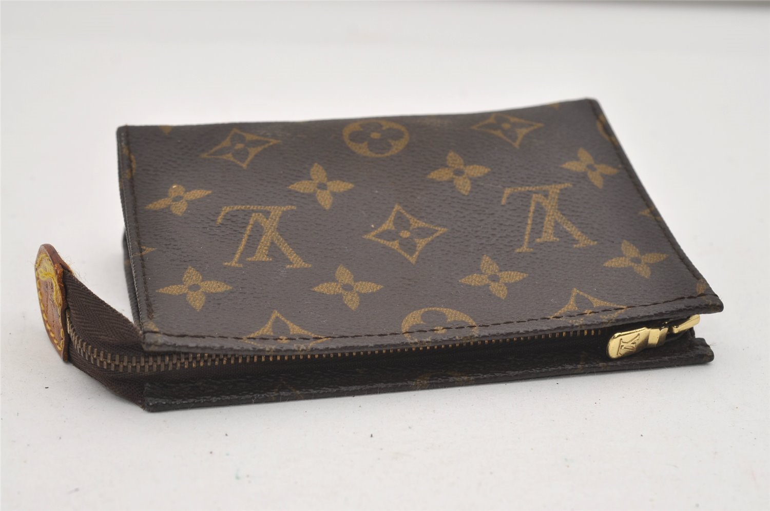 Authentic Louis Vuitton Monogram Poche Toilette 15 M47546 Cosmetics Pouch 8988I