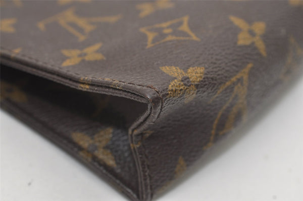 Authentic Louis Vuitton Monogram Poche Toilette 15 M47546 Cosmetics Pouch 8988I