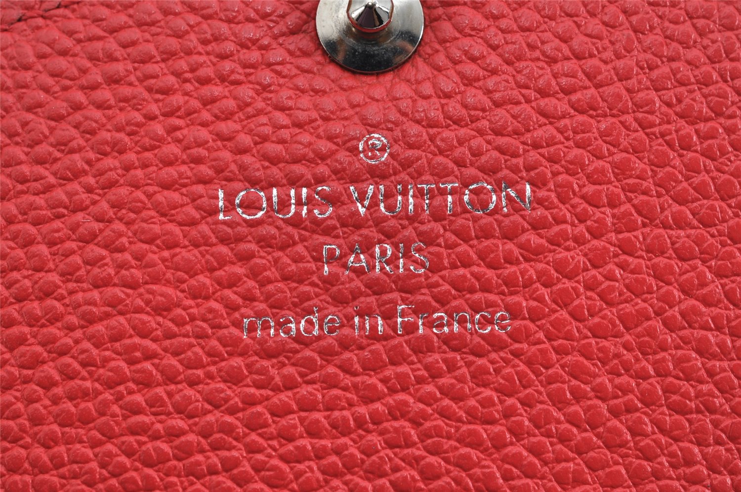 Auth Louis Vuitton Monogram Empreinte Pochette Cles Coin Purse M60634 Red 8988J