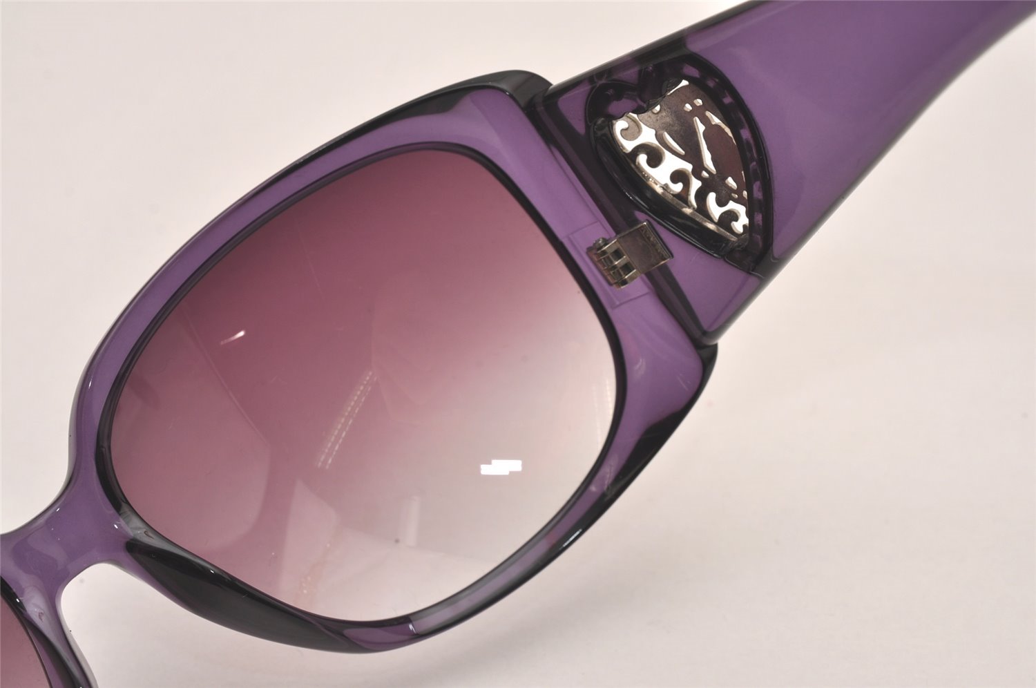 Authentic GUCCI Sunglasses Crest Heart GG 3067/F/S Plastic Purple Box 8989I