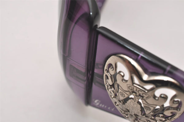 Authentic GUCCI Sunglasses Crest Heart GG 3067/F/S Plastic Purple Box 8989I