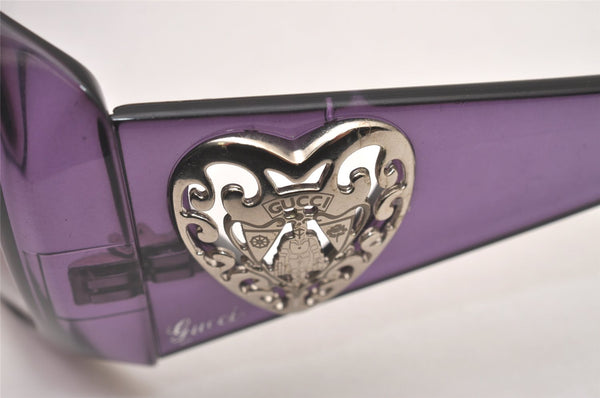 Authentic GUCCI Sunglasses Crest Heart GG 3067/F/S Plastic Purple Box 8989I