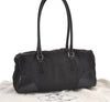 Authentic PRADA Nylon Tessuto Leather Shoulder Hand Bag Purse Black 8989J