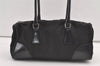 Authentic PRADA Nylon Tessuto Leather Shoulder Hand Bag Purse Black 8989J