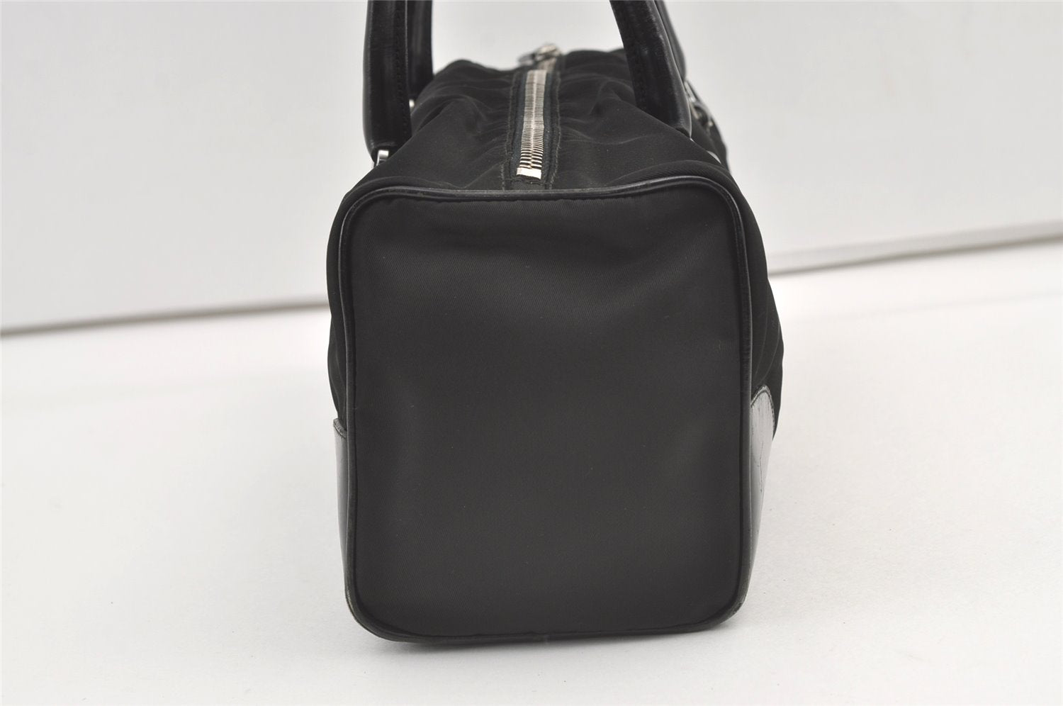 Authentic PRADA Nylon Tessuto Leather Shoulder Hand Bag Purse Black 8989J