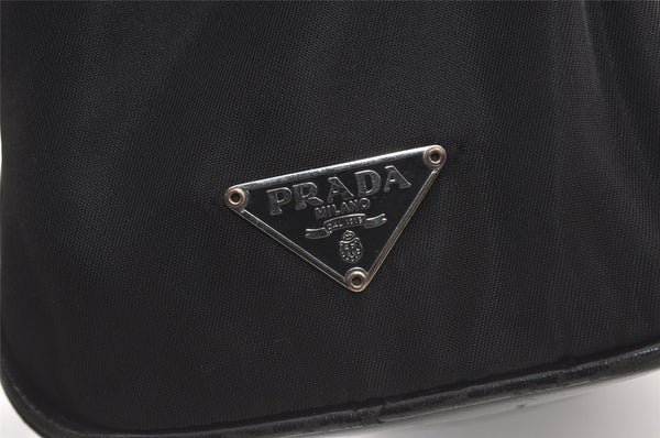 Authentic PRADA Nylon Tessuto Leather Shoulder Hand Bag Purse Black 8989J