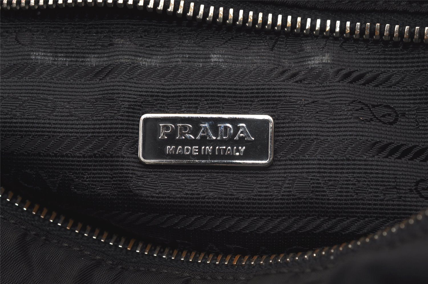 Authentic PRADA Nylon Tessuto Leather Shoulder Hand Bag Purse Black 8989J