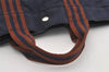 Authentic HERMES Fourre Tout MM Vintage Hand Tote Bag Canvas Navy 8990I