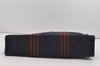 Authentic HERMES Fourre Tout MM Vintage Hand Tote Bag Canvas Navy 8990I