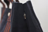 Authentic HERMES Fourre Tout MM Vintage Hand Tote Bag Canvas Navy 8990I