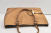 Authentic GUCCI Hasler Horsebit Shoulder Tote Bag Leather 137385 Gold 8990J