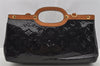 Auth Louis Vuitton Vernis Roxbury Drive 2Way Hand Bag Wine Red M91995 LV 8991I