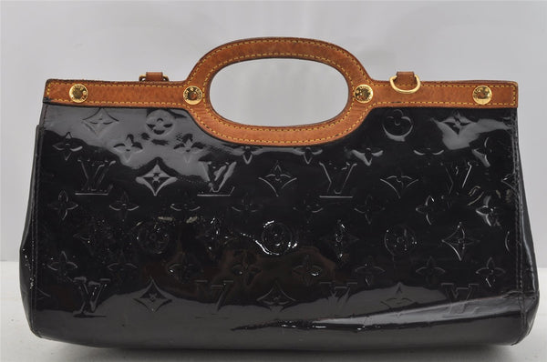 Auth Louis Vuitton Vernis Roxbury Drive 2Way Hand Bag Wine Red M91995 LV 8991I