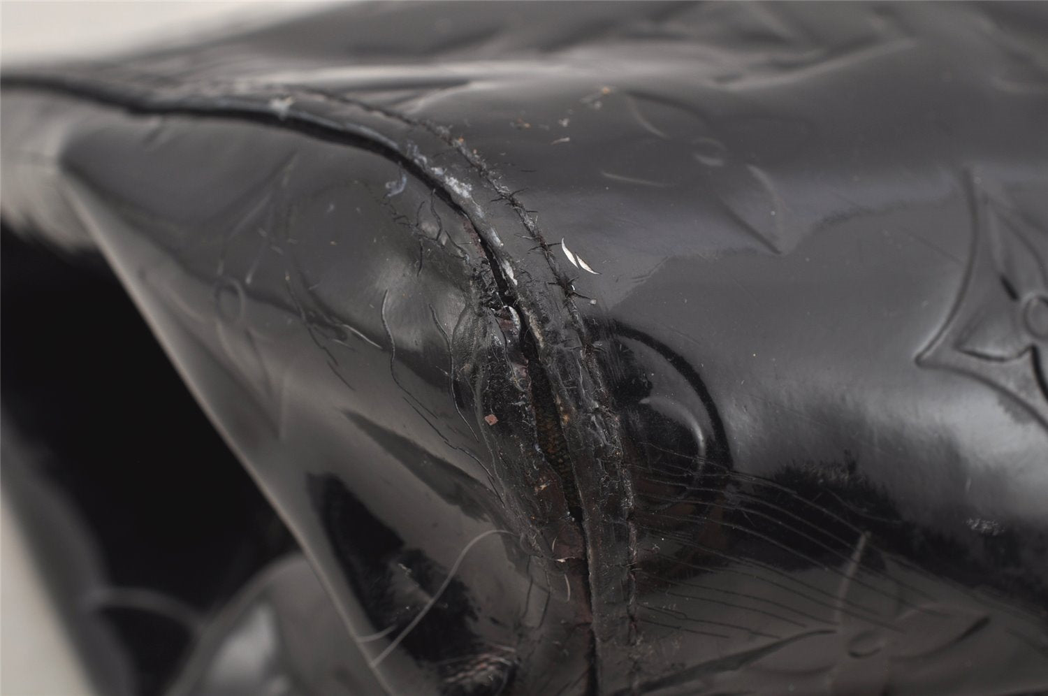 Auth Louis Vuitton Vernis Roxbury Drive 2Way Hand Bag Wine Red M91995 LV 8991I