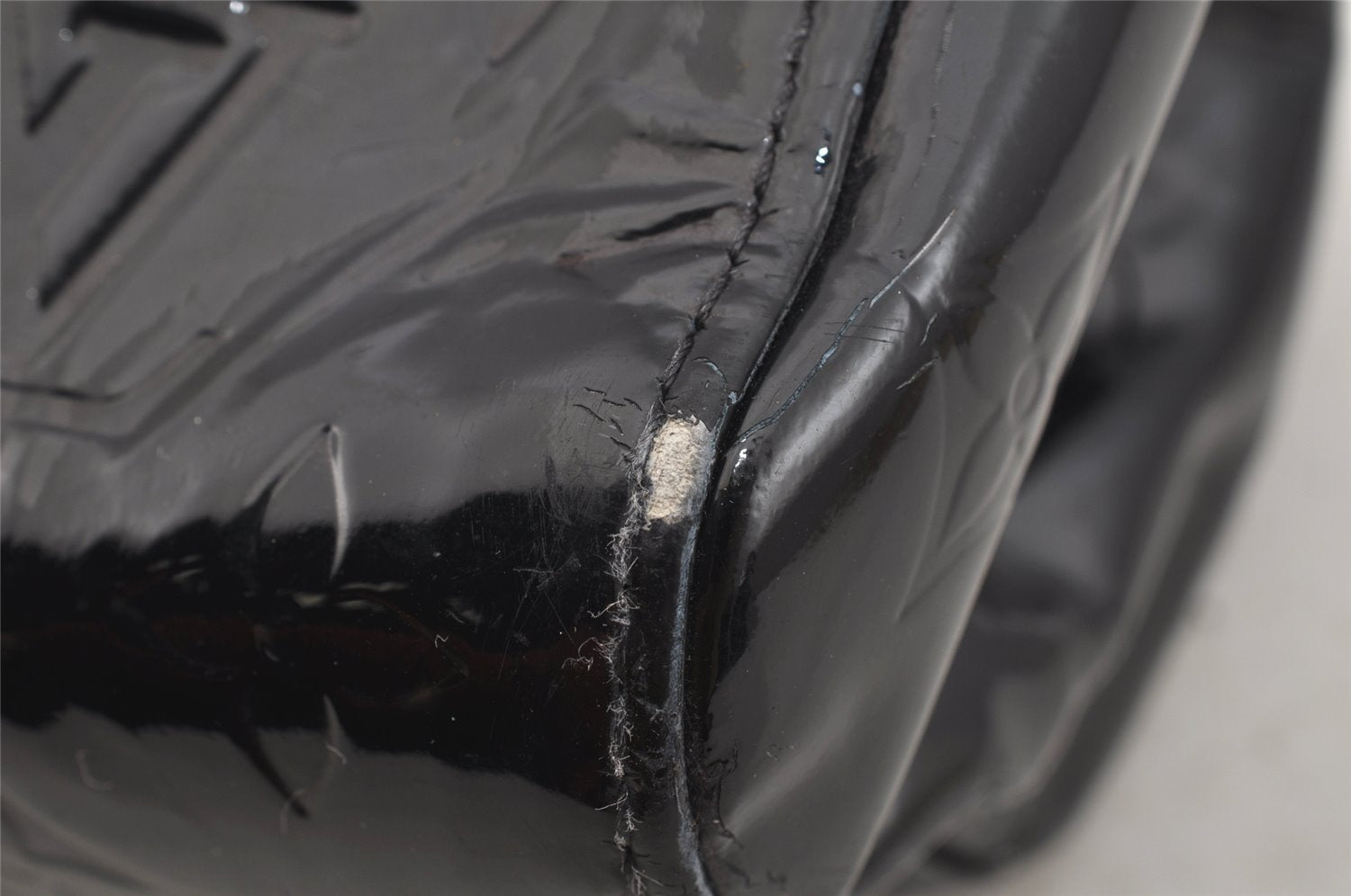 Auth Louis Vuitton Vernis Roxbury Drive 2Way Hand Bag Wine Red M91995 LV 8991I