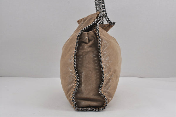 Authentic Stella McCartney Falabella Shoulder Hand Bag Leather Beige 8991J