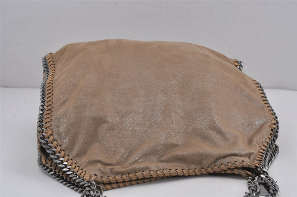 Authentic Stella McCartney Falabella Shoulder Hand Bag Leather Beige 8991J