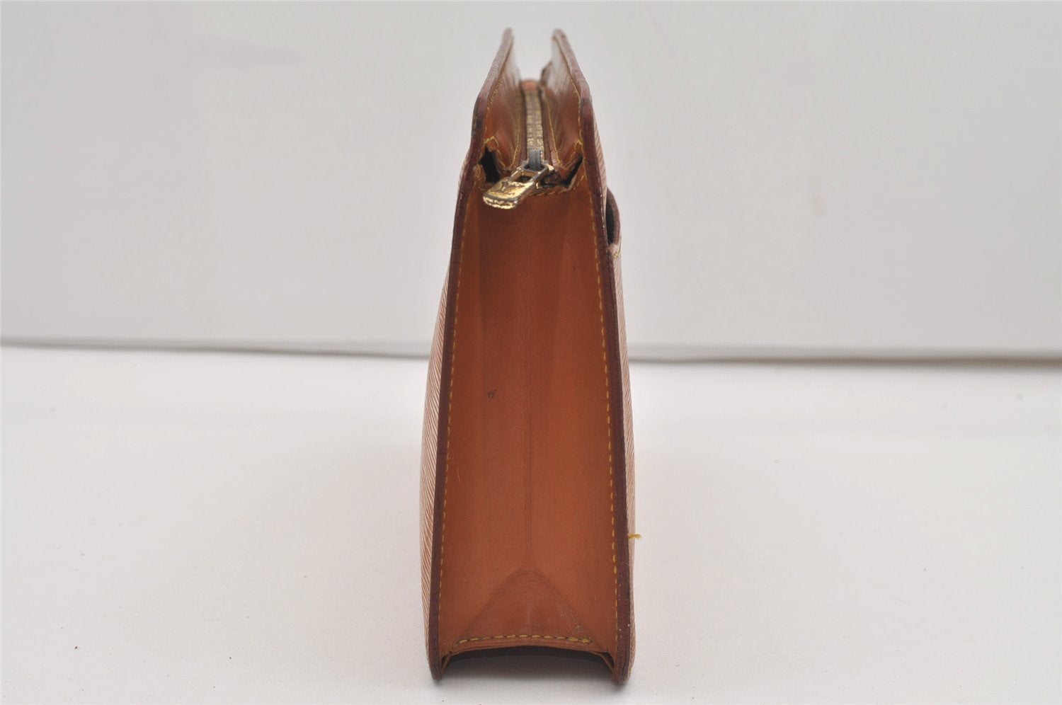 Authentic Louis Vuitton Epi Pochette Homme Clutch Hand Bag Brown M52528 LV 8992I