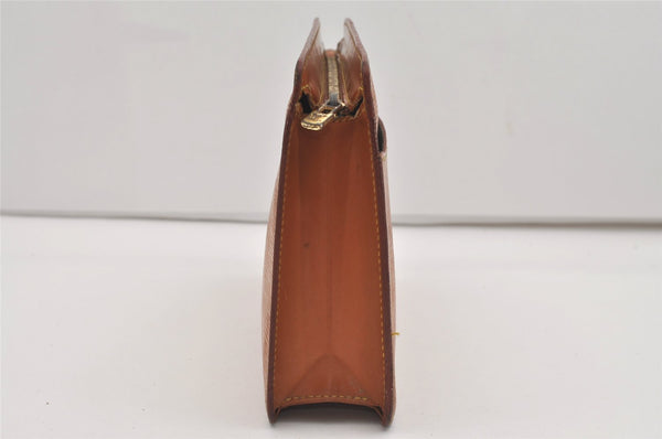 Authentic Louis Vuitton Epi Pochette Homme Clutch Hand Bag Brown M52528 LV 8992I