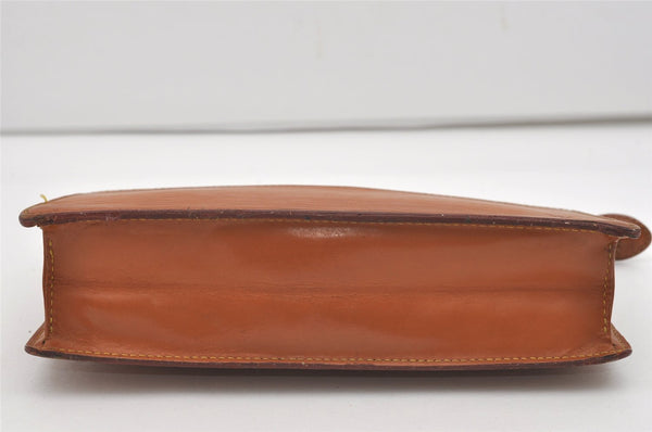 Authentic Louis Vuitton Epi Pochette Homme Clutch Hand Bag Brown M52528 LV 8992I