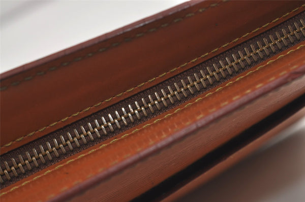 Authentic Louis Vuitton Epi Pochette Homme Clutch Hand Bag Brown M52528 LV 8992I