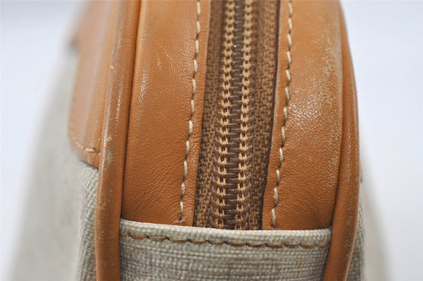 Authentic GUCCI Micro GG PVC Leather Shoulder Cross Body Bag Purse White 8993I