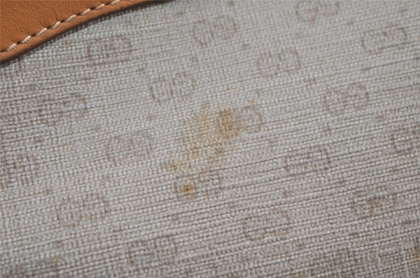 Authentic GUCCI Micro GG PVC Leather Shoulder Cross Body Bag Purse White 8993I