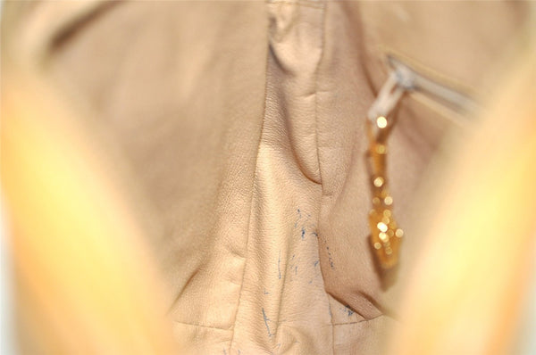 Authentic GUCCI Micro GG PVC Leather Shoulder Cross Body Bag Purse White 8993I