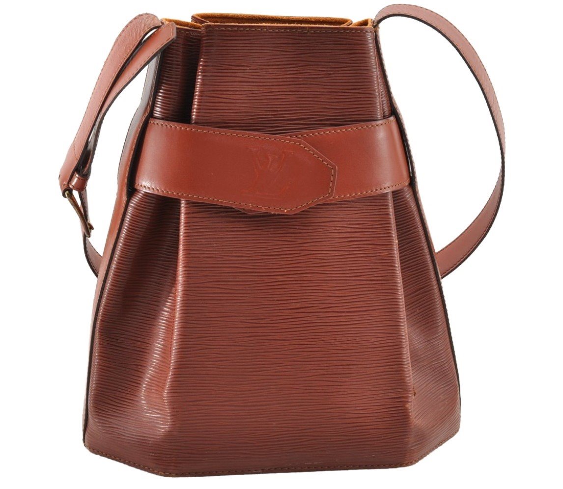 Auth Louis Vuitton Epi Sac De Paule PM Shoulder Cross Bag Brown M80203 LV 8994I