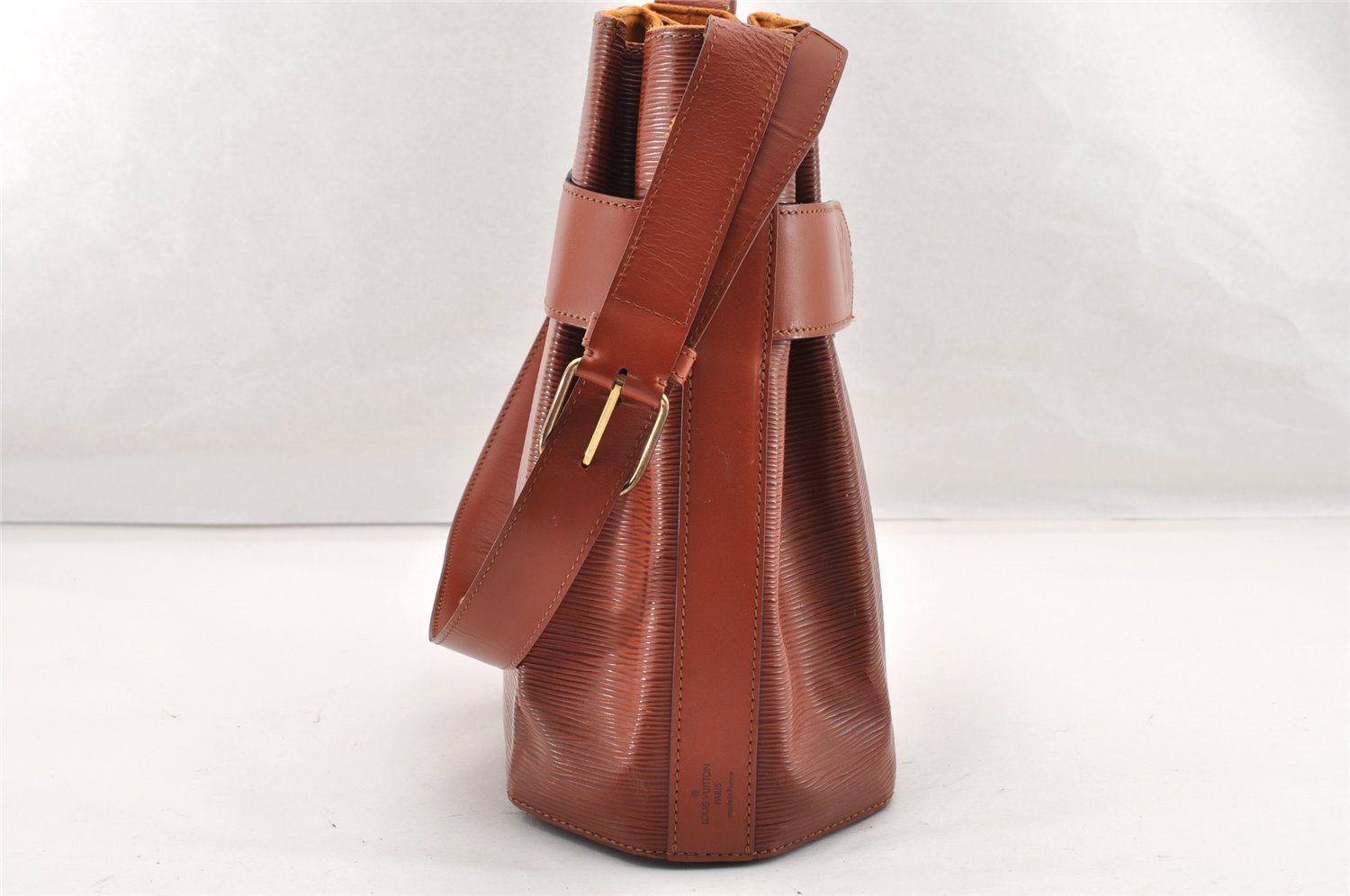 Auth Louis Vuitton Epi Sac De Paule PM Shoulder Cross Bag Brown M80203 LV 8994I