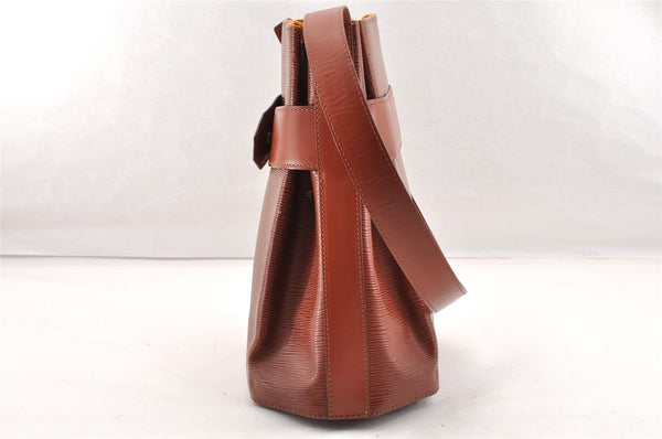 Auth Louis Vuitton Epi Sac De Paule PM Shoulder Cross Bag Brown M80203 LV 8994I