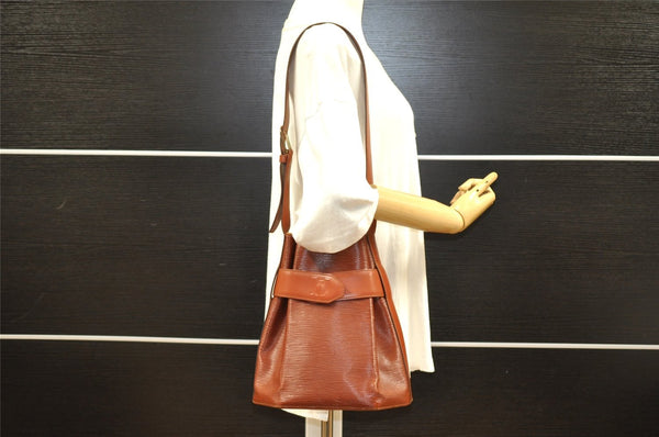 Auth Louis Vuitton Epi Sac De Paule PM Shoulder Cross Bag Brown M80203 LV 8994I