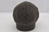 Authentic Louis Vuitton Damier Beanie Knit Cap Size M Cashmere Silk Brown 8994J