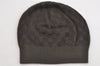 Authentic Louis Vuitton Damier Beanie Knit Cap Size M Cashmere Silk Brown 8994J