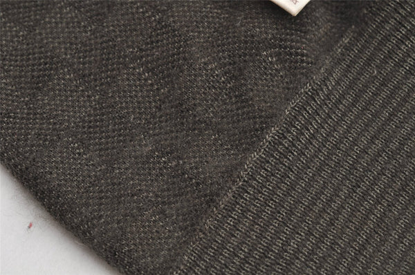 Authentic Louis Vuitton Damier Beanie Knit Cap Size M Cashmere Silk Brown 8994J
