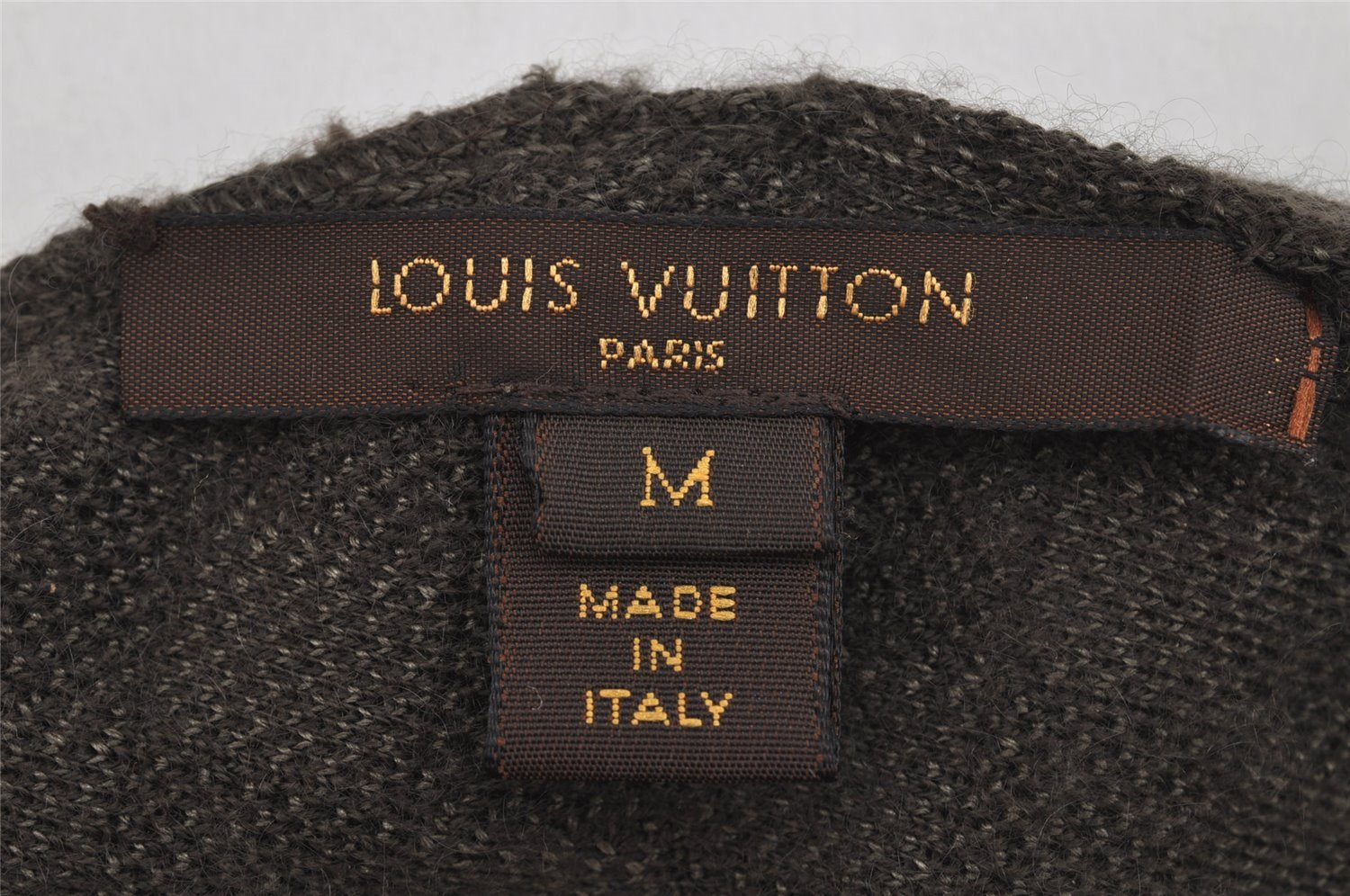Authentic Louis Vuitton Damier Beanie Knit Cap Size M Cashmere Silk Brown 8994J