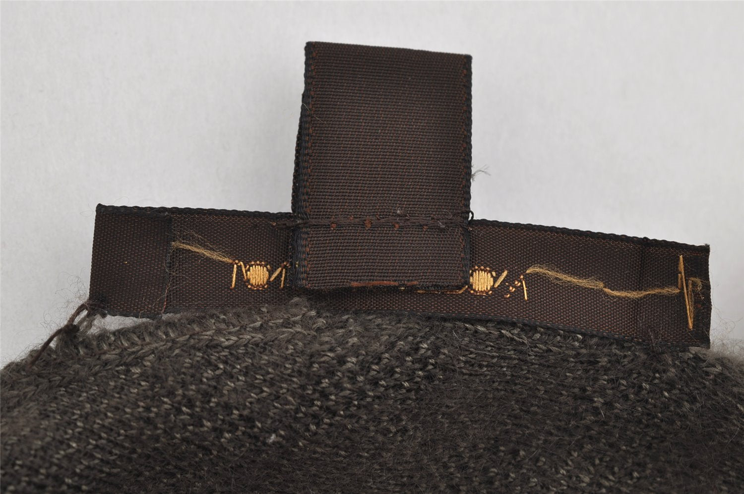 Authentic Louis Vuitton Damier Beanie Knit Cap Size M Cashmere Silk Brown 8994J