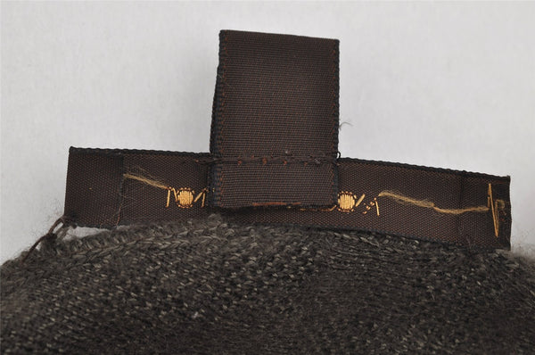 Authentic Louis Vuitton Damier Beanie Knit Cap Size M Cashmere Silk Brown 8994J