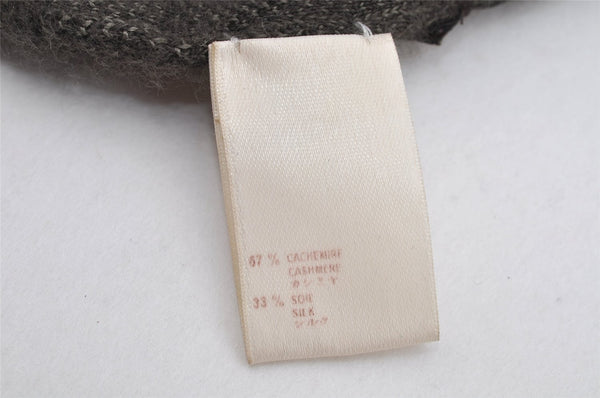 Authentic Louis Vuitton Damier Beanie Knit Cap Size M Cashmere Silk Brown 8994J